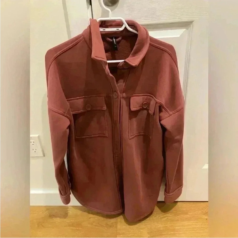 EUC Lazy Pants Plum Fleece Shacket XL